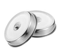 JEWEDECO 2pcs 24cm Stainless Steel Steak Covers, Metal Food Protector Lids for Grilling and Kitchen Use, Household Multi-purpose Dish Covers