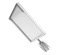 JEWEDECO 2pcs A4 Silver Vertical Stanchion Sign Holder Stand for Queue Barrier with Top Stand Frame, Floor Standing Marketing Signage Display for Crowd Control in Indoor and Outdoor Use