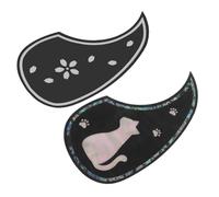 JEWEDECO 2pcs Acoustic Guitar Pickguard Folk Guitar Protective Plates Scratch Design Water Drop Cherry Blossom Shapes