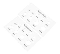 JEWEDECO 2pcs Acrylic Jewelry Ruler for Beads with 9 Distinct Sizes, Lightweight Precision Size Chart for Bracelet and Necklace Measuring, for Jewelry Making and Crafting