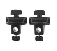 JEWEDECO 2pcs Adjustable Microphone Boom Arm Cross Bar Clamp 15mm to 19mm Rack Adapter for Live Broadcast Tripod with Directional Lock Compatible with Microphone Stands