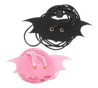 JEWEDECO 2pcs Adjustable Small Animal Harness Leash for Young Chinchillas and Rabbits, Comfortable Soft Cloth Material with Bat Wing Design, Suitable for Hamster Training and Outdoor