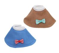 JEWEDECO 2pcs Anti-pecking Protective Bird Collars for Parrots and Budgies, Small Size Pet Neck Protectors Blue and Brown Cloaks for Healing