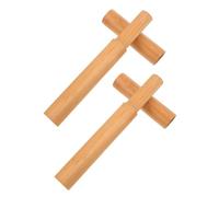 JEWEDECO 2pcs Bamboo round Storage Tubes with Caps for Artwork Paperwork, Sophisticated Visual Impact and Outstanding Protection, Beige Carrying Cases for Office Organizing Paperwork