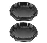 JEWEDECO 2pcs Black Shell Soap Dish Set, Elegant Plastic Soap Holder with Multi-functional Design to Prevent being Broken, Beautiful in Look, for Bathroom or Kitchen Use