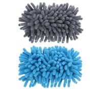 JEWEDECO 2pcs Blue Microfiber Whiteboard Eraser Sponge and Chenille Material, Fits The Palm and Wipes Dry Ink, for Classroom and Meeting Room Use