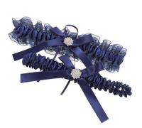 JEWEDECO 2pcs Bride Lace Garters Classic Style Delicate Lightweight Comfortable Wedding Prom Accessories for Women