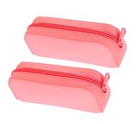 JEWEDECO 2pcs Candy Silicone Pencil Case Large for Girls Pencil Bag Aesthetic Design