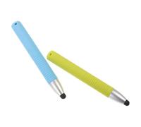 JEWEDECO 2pcs Capacitive Stylus Pens for Phone and Tablet Soft Silicone Tips for Precise Touch Ergonomic Grip for Learning and Drawing Compatibility with Capacitive Screens Fluorescent Blue