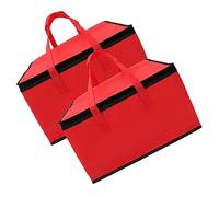 JEWEDECO 2pcs Capacity Insulated Food Pouch Thermal Lunch Bag Handle for Grocery