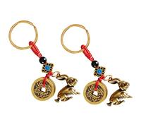JEWEDECO 2pcs Chinese Zodiac Keychain Decorative Pendant for Bag Feng Shui for Year Chic and Lucky Accessories for Women