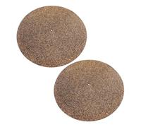 JEWEDECO 2pcs Cork Record Mat for Vinyl Disc Player Soft Vibration Phonograph Records Pad for Home Disc Protection without Groove