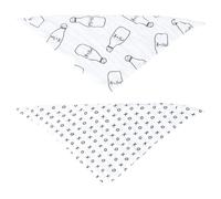 JEWEDECO 2pcs Cotton Bibs Drool Towels Breathable Easy to Clean Cotton Burp Cloths for Seasons