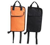 JEWEDECO 2pcs Drumstick Storage Case Large Capacity Drum Stick Bag for Drummers Oxford Cloth Shoulder Straps Portable Design for Jazz and Dumb Drumsticks