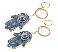 JEWEDECO 2pcs Evil Eye Hand Car Mirror Hanging Ornaments Creative Car Pendant Accessories for Luck and Unique Decor for Keychains Bags and Home