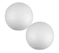 JEWEDECO 2pcs Foam Balls Craft Foam Balls White Polystyrene Sphere with Pre-outlined Map Borders for DIY Arts, Classroom Sessions, Beginners and Earth Globe Making