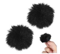 JEWEDECO 2pcs Furry Microphone Wind Muff for Wireless Lavalier Mic, Noise-reducing Wind Screen Covers for Outdoor Recording and Interview Use