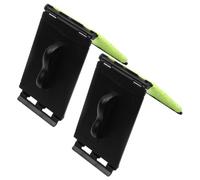 JEWEDECO 2pcs Guitar String Cleaner Scrubber with Ergonomic Arc-shaped Handle for Deep Cleaning and Removing Oxidation, Compact Abs and Sponge Care Tool for Ukulele and Mandolin