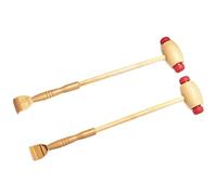 JEWEDECO 2pcs Handheld Wooden Massage Hammer Whole Body Massager for Warm-ups and Office Use, Exercise Muscles and Promote Deep Muscle Tissue, Assorted Color for Therapists and Athletes