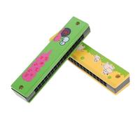 JEWEDECO 2pcs Harmonica for Beginners Cartoon Design Musical Instruments for Boys and Girls Music Literacy Fun and Educational Boy Girl