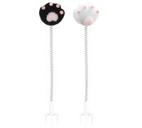 JEWEDECO 2pcs Interactive Cat Teasing Plush Spring Cat Playsticks for Stress Relief and Mood Improvement Indoor Kitten Entertainment Random Color