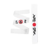 JEWEDECO 2pcs Japanese Style Ninja Headbands with Sweat Absorption and Polyester Material, Traditional Samurai Design for Karate Training and Cooking Activities