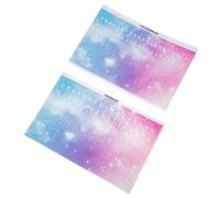 JEWEDECO 2pcs Kalimba Thumb Piano Stickers for Beginners Decals for Readable Notes Simple Installation Teaching Accessory Key