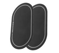 JEWEDECO 2pcs Kick Drumhead Patch Drum Head Cushion Black Pet Material Noise Reduction Space for Two Drummers Suitable for Jam Sessions and Live Performances
