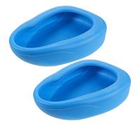 JEWEDECO 2pcs Leakproof Plastic Bedpans for Bedridden Patients with Smooth Surface and Contoured Shape, for Nursing Bed Pan Use and Family Caregiving