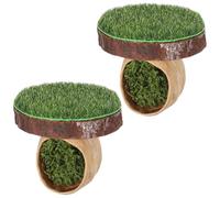 JEWEDECO 2pcs Magnetic Spider Hide Leopard Gecko Hide Accessories Multi-purpose Shelter Walnut Material Enclosure Decorations for Jumping Spider and Small Insect Outdoor Adventures