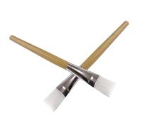 JEWEDECO 2pcs Mask Brush with Wooden Handle for Skin Care, Nylon Bristles for Smoothing Masks, Easy to Use around Eyes and Nose, for Facial Treatment and DIY Beauty