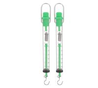 JEWEDECO 2Pcs Mechanical Spring Balance 2.5Kg Plastic Hanging Scale with Hook Laboratory Physical Mechanics Dynamometer for Teaching and Testing Random Color Random Color