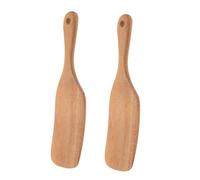 JEWEDECO 2pcs Medium Bed Mattress Lifter Tool and Sheet Changer Wedge Set for Back Support Ergonomic Bed Sheet Tucker Paddle Wood Material