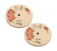 JEWEDECO 2pcs Melody Tool Chord Wheel Wooden Circle Fifth for Piano Guitar Ukulele Musical Instrument