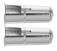 JEWEDECO 2pcs Metal Alto Saxophone Mouthpiece Cap Protector in Silver Sturdy Metal Cover Shields Reed from Damage and Prolongs Life Replacement Accessory for Musicians and Pros