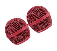 JEWEDECO 2pcs Metal Microphone Grill Replacement Mic Parts Mesh Head for Microphone Windproof Cover Mesh Grill Cover for Headsets