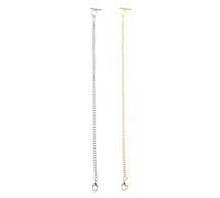 JEWEDECO 2pcs Metal Pocket Watch Chain Decorative Pants Chain Accessory Antique Retro Classic Design for Birthday Christmas