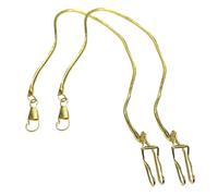 JEWEDECO 2pcs Metal Pocket Watch Chain Hanger Replacement for Men Vintage Style Chain for Belt Vest Waistcoat Watch Accessories