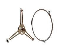 JEWEDECO 2pcs Microwave Turntable Ring and Tripod Roller Support, 17.8cm Plastic Glass Plate Tray Holder with 14mm Wheel Height for Microwave Oven Replacement