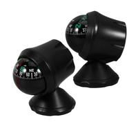 JEWEDECO 2pcs Mini Auto Universal Compass for Car and Vehicle Dashboard, Black Plastic Compact Compass with Advanced Positioning Technology and User-friendly Design for Accurate Navigation