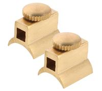 JEWEDECO 2pcs Miniature Copper Screws for Flute Base High Purity Brass Musical Hardware Kit Standardized Fit for Easy Installation Wear Resistant Precision Machined Accessories