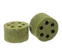 JEWEDECO 2pcs Organic Timothy Grass Teething Natural Materials Green Stylish Interactive Chew for Small Animals to Molar Health and Enrichment