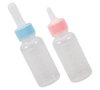 JEWEDECO 2pcs Pet Nursing Bottles for Cats and Kittens, Made of Sturdy Pp and Silicone Material, Balanced Capacity and Easy to Use Feeding Bottles for Pet Owners