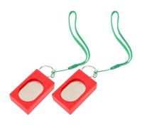 JEWEDECO 2pcs PET Training Clickers Gentle Quick Training for Dogs and Cats | Plastic Dual Button Design, Red Pair for Indoor Sessions the Go Practice