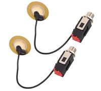 JEWEDECO 2pcs Piezoelectric Acoustical Pickup for Kalimba and Stringed Instruments, Easy Stick Design with Metal and Plastic Construction, for Live Performance and Practice Use
