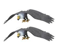 JEWEDECO 2pcs Plastic Eagle Ornament Hanging Yard Ornament with Fine Workmanship and Shiny Visual Effects, Garden Decor by Vivid Arts Birds for Outdoor Use