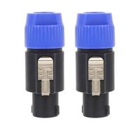 JEWEDECO 2pcs Plastic Loudspeaker Connectors with Good Electric Flow and User-friendly Design, Four-core Plug Connector for Stage Audio Devices and Speaker Cable Connections