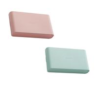 JEWEDECO 2pcs Portable Mask Storage Boxes with Lid, Waterproof Plastic Face Mask Containers for Dust Protection, Compact Design for Office and Handbag Use, Assorted Colours Random Color