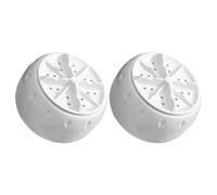 JEWEDECO 2pcs Portable Mini Washing Machine Countertop Washer with Smart Control System High-efficiency Cleaning White Plastic for Rv Laundry