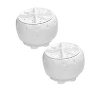 JEWEDECO 2pcs Portable Mini Washing Machine Turbo Automatic Washer for Delicate Fabrics Underwear Smart Control Fast Efficient Laundry Tool for Home Dormitory Hotel Travel